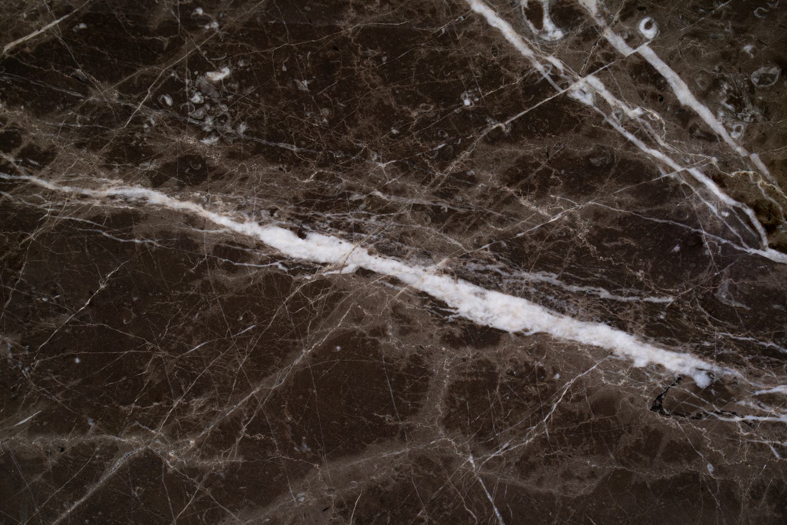 Dark marble surface with intricate natural patterns